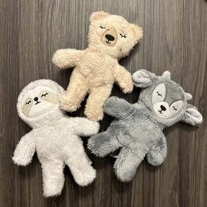 Slumberkins Mini Kins Plush Lot of 3 Sloth Goat Bear